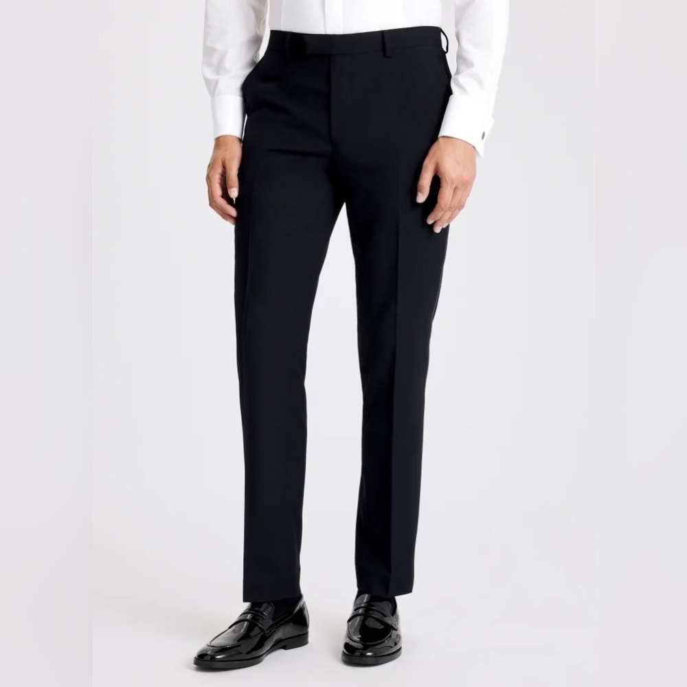 Black Modern Dress Pants, 28W